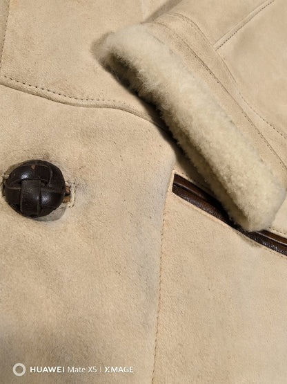 visvim patton coat in ivory color
