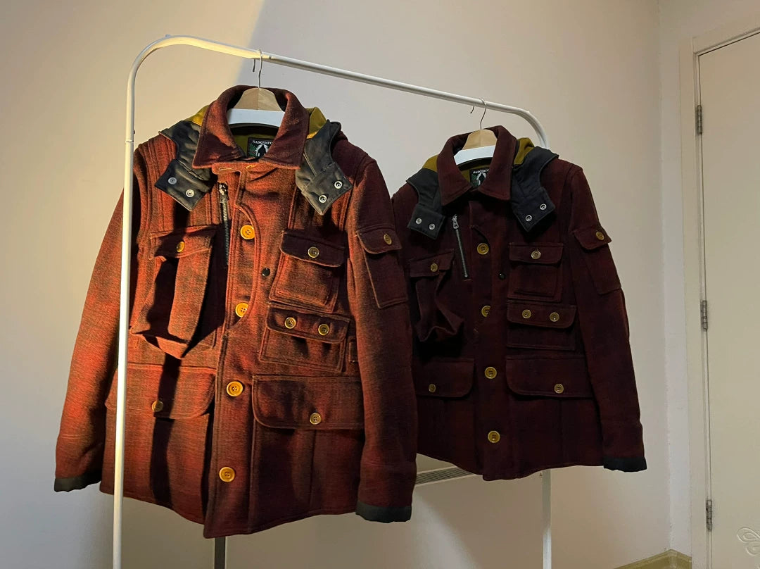 freewheelers field master jacket in burgundy