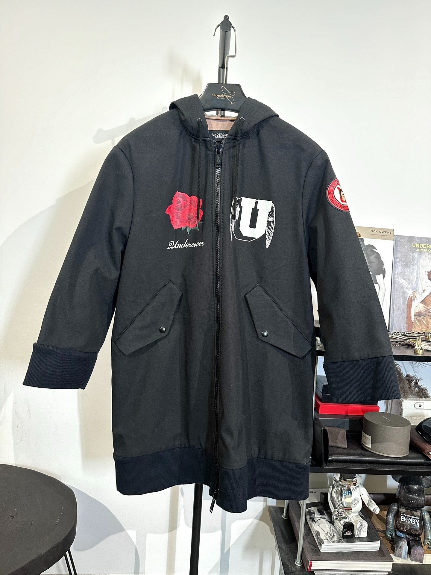 Undercover Jun Takahashi Mid-Length Patch Print Hooded Jacket