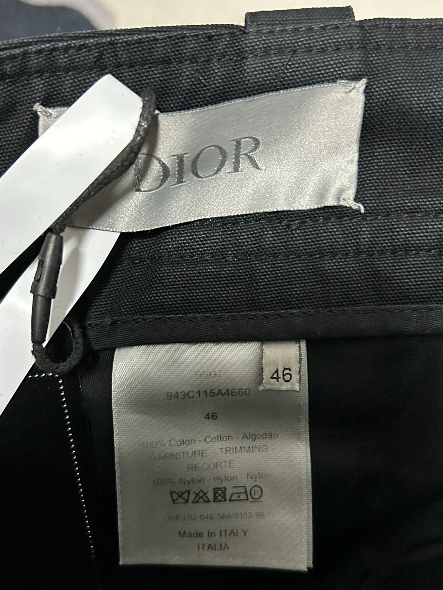 Dior Casual Cargo Pants with Logo Tag
