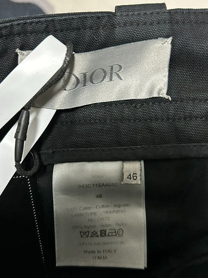 Dior Casual Cargo Pants with Logo Tag