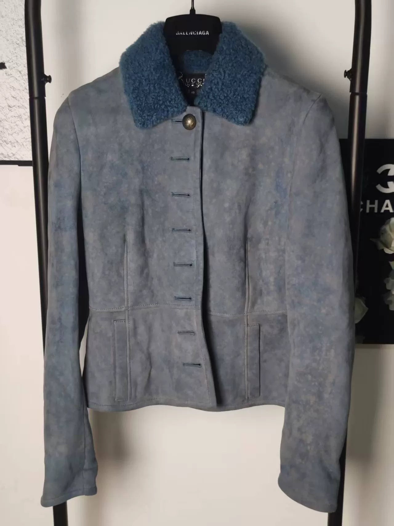 Gucci Distressed Leather Jacket for Sale