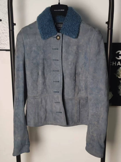 Gucci Distressed Leather Jacket for Sale