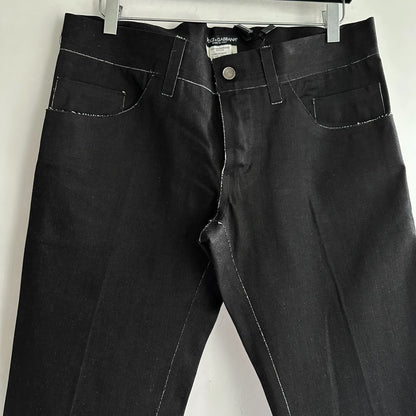 dolce gabbana dg brushed wax denim pants