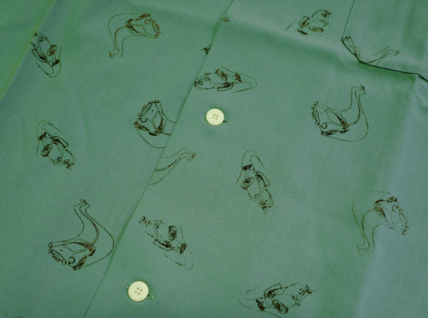 visvim Harmon S/S Roadster Shirt in Green