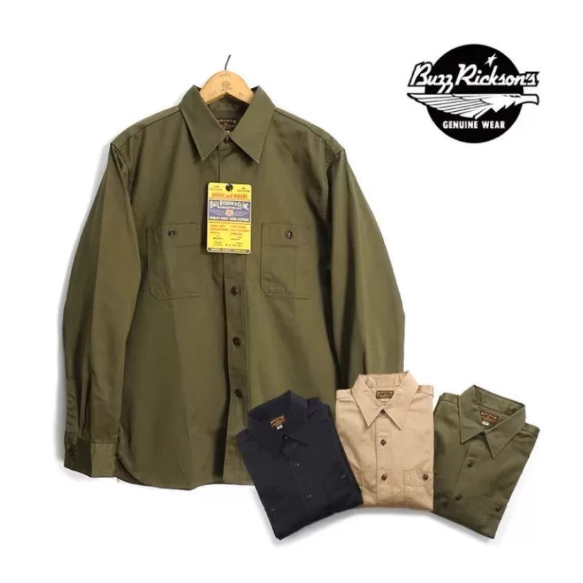 Buzz Rickson's Military Retro Herringbone Work Shirt