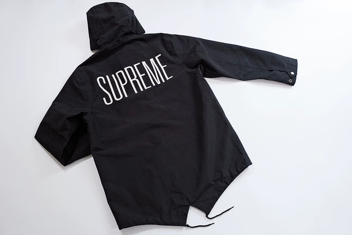 supreme taped seam fishtail parka