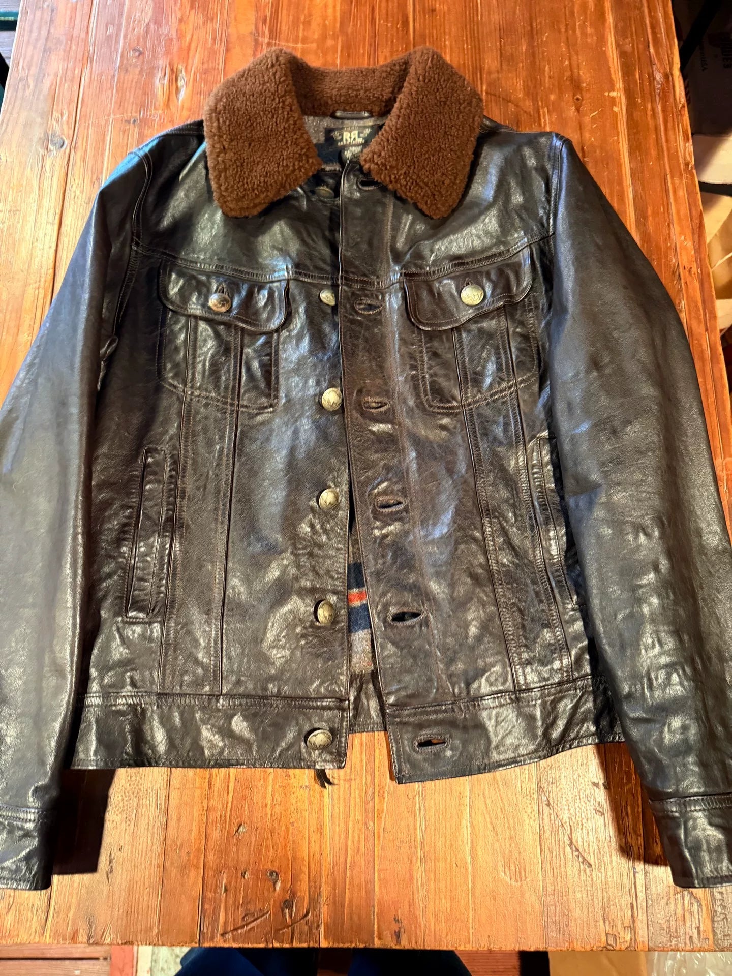 RRL Ralph Lauren Gambler Leather Jacket