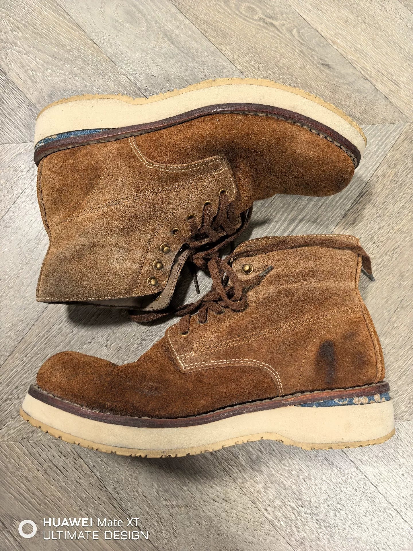 visvim virgil boots folk suede brown