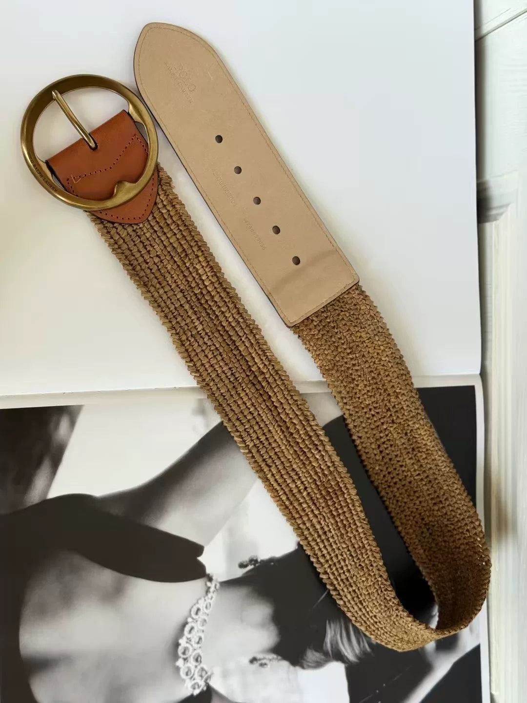 POLO Ralph Lauren Straw Leather Belt