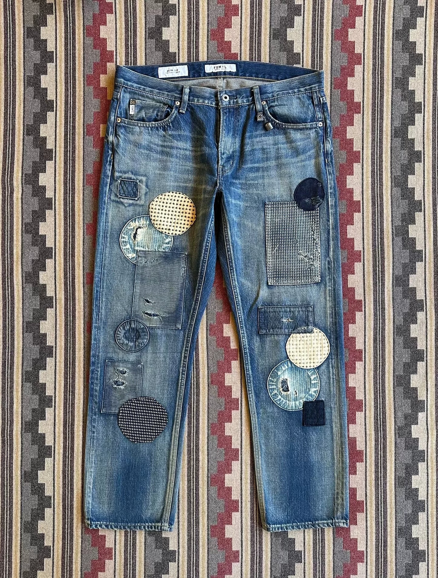 fdmtl slim fit selvage denim jeans