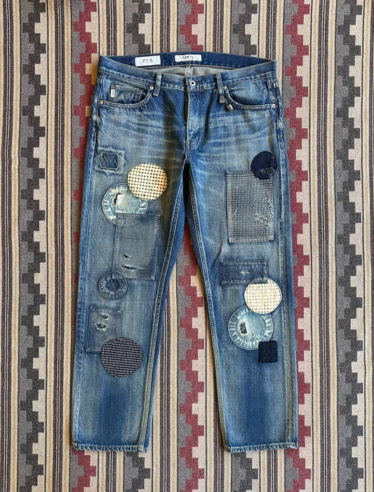 fdmtl slim fit selvage denim jeans