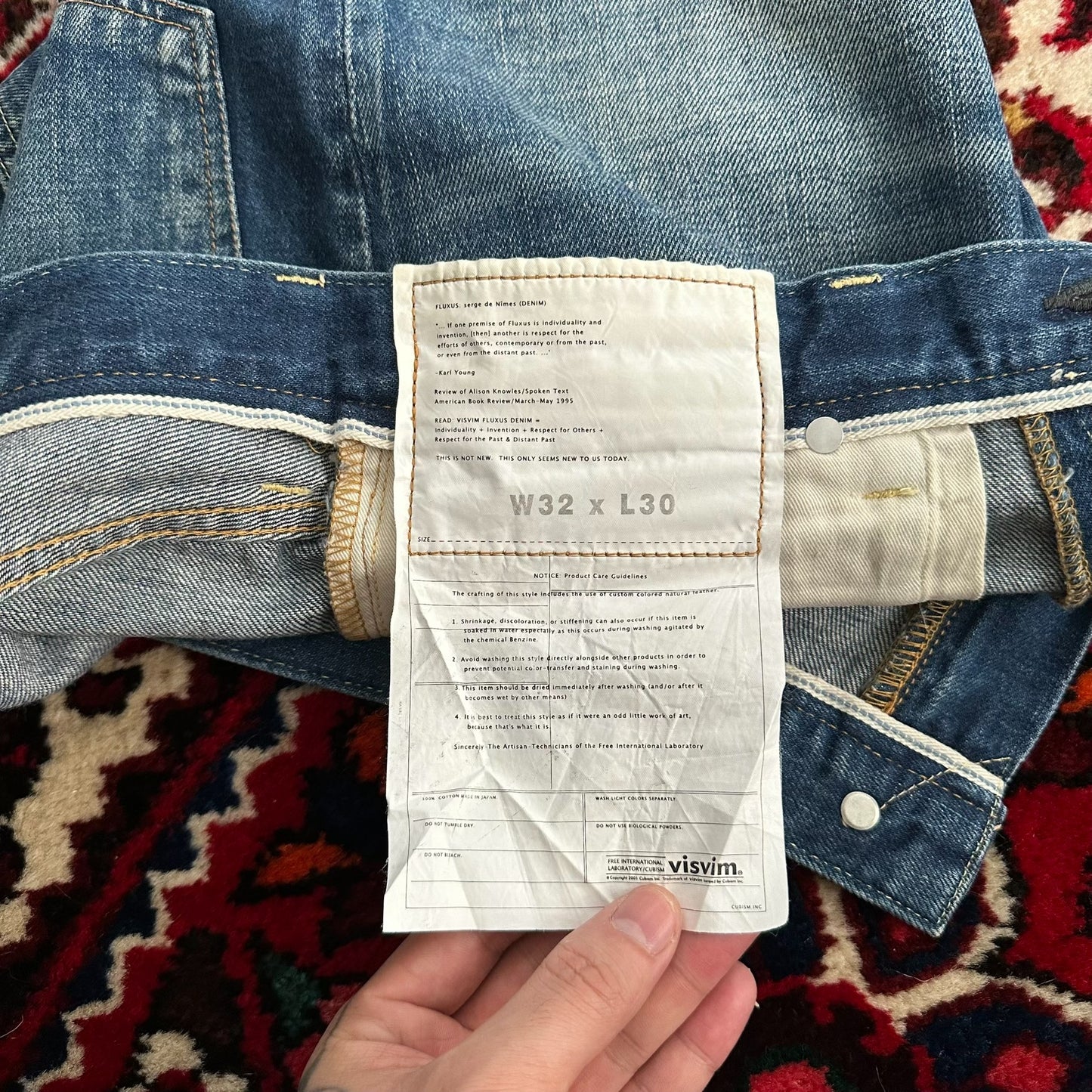 visvim fluxus denim jeans w32l30