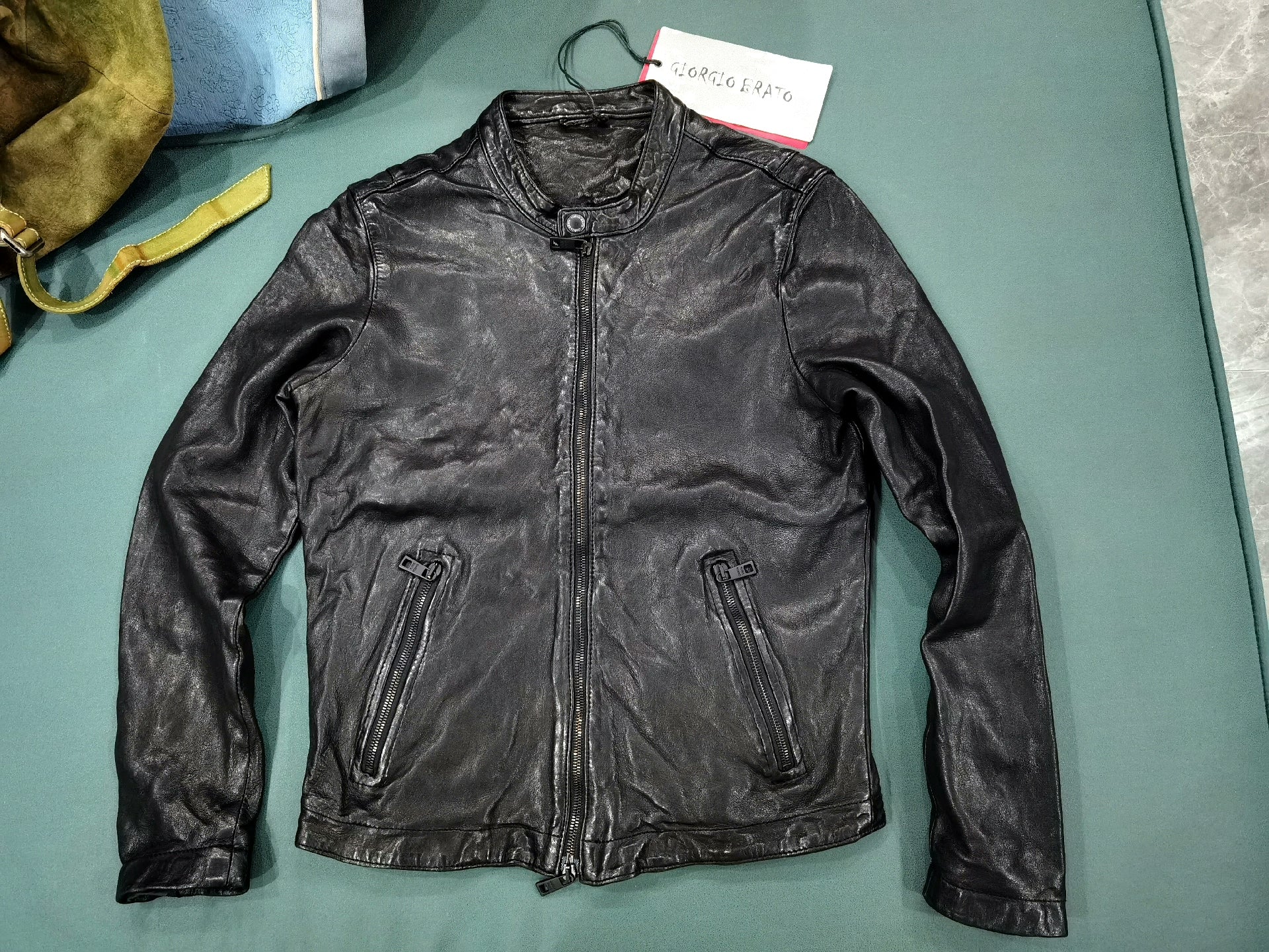 Giorgio Brato Men's Leather Jacket Size 44