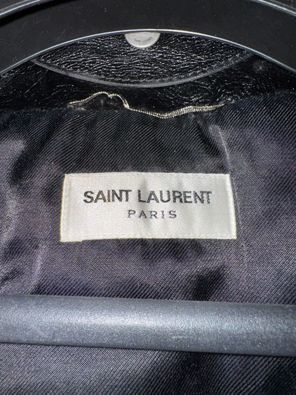 Saint Laurent Black Pilot Leather Jacket