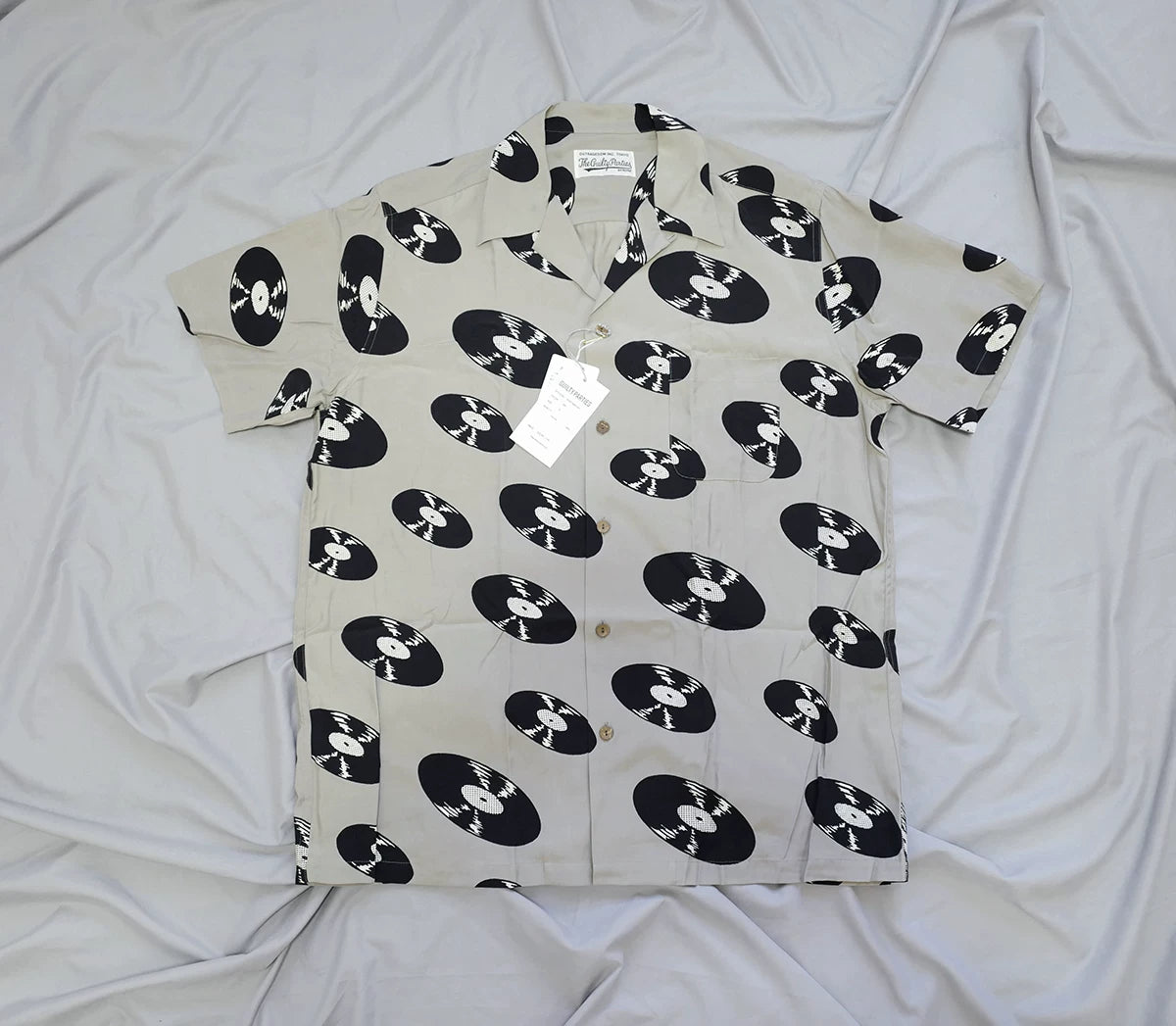 wacko maria ss hawaiian shirt in gray