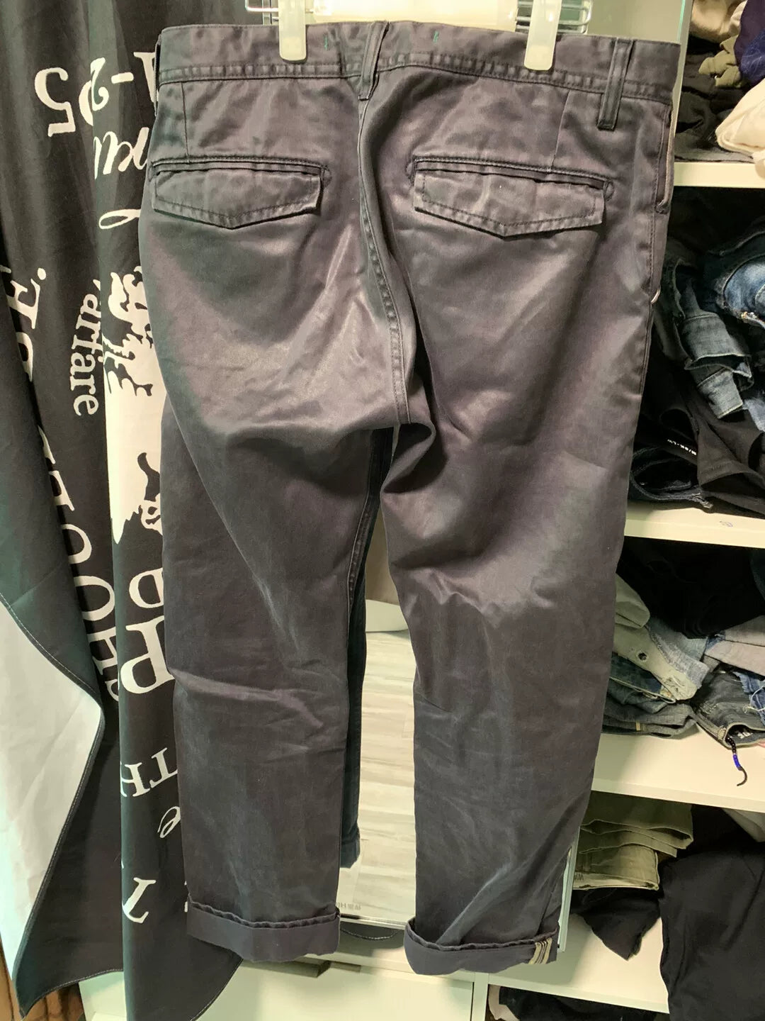 navy blue casual pants size 32