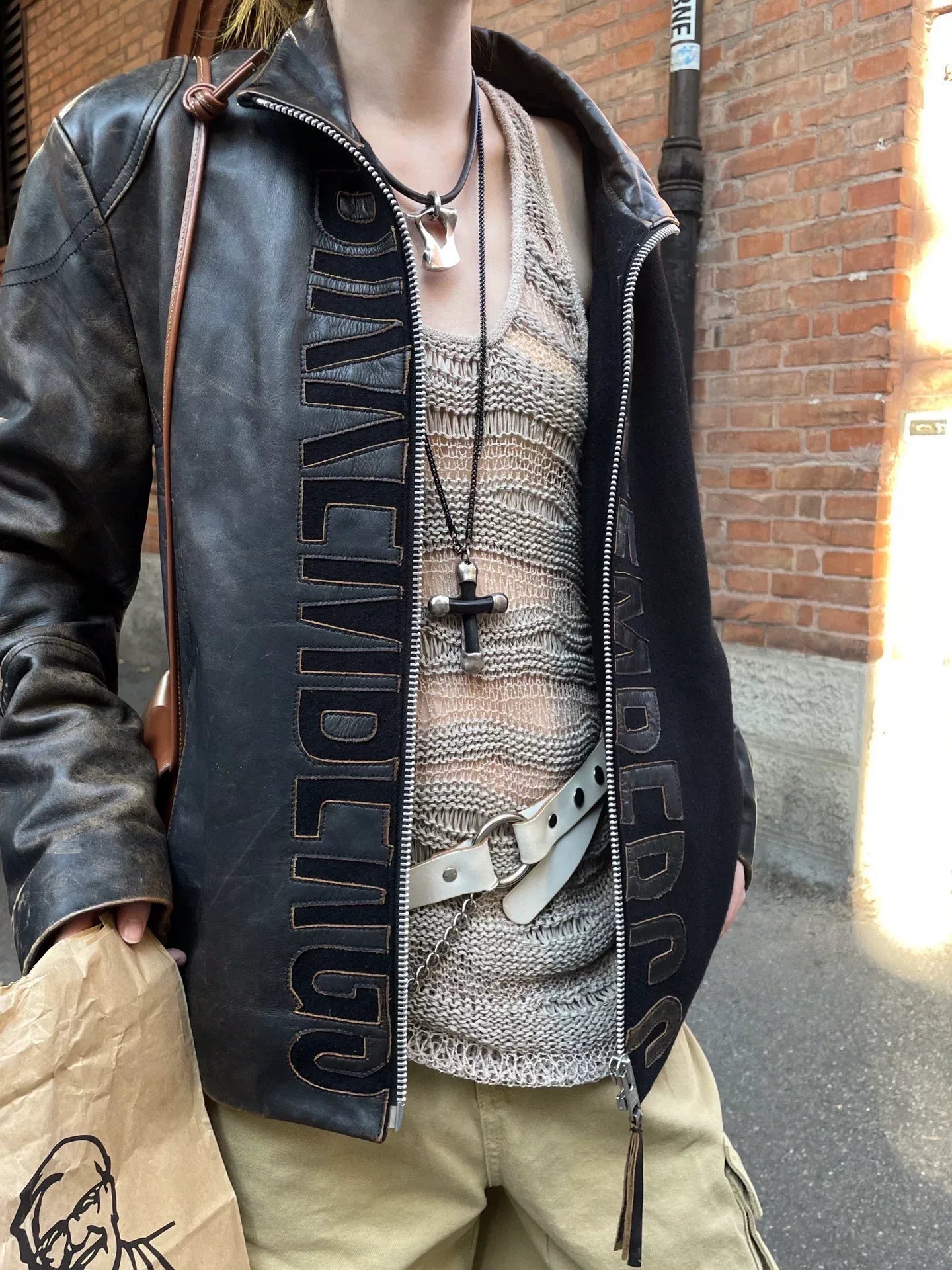 Dirk Bikkembergs Vintage Wool Leather Jacket