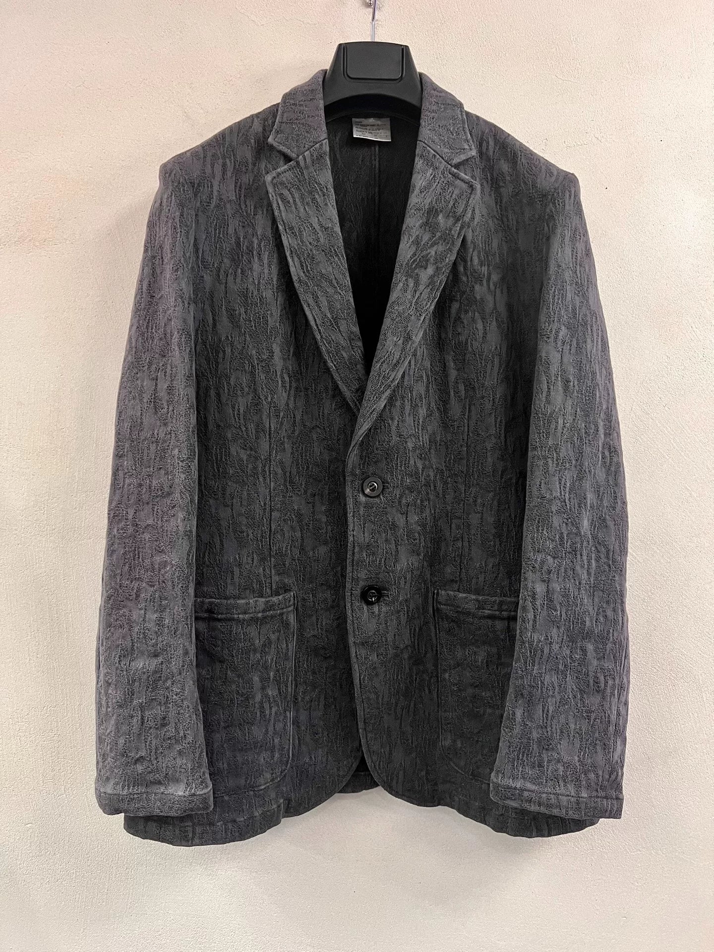 Gray Vintage Fabric Suit Jacket