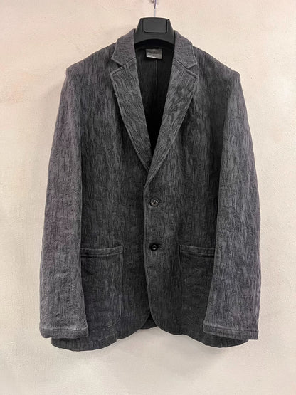 Gray Vintage Fabric Suit Jacket