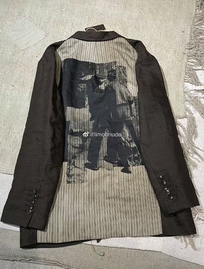 ZIGGY CHEN 21SS Cotton-Linen Metallic Blazer