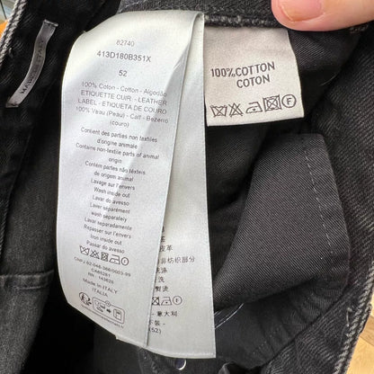 dior black washed cargo jeans size 52