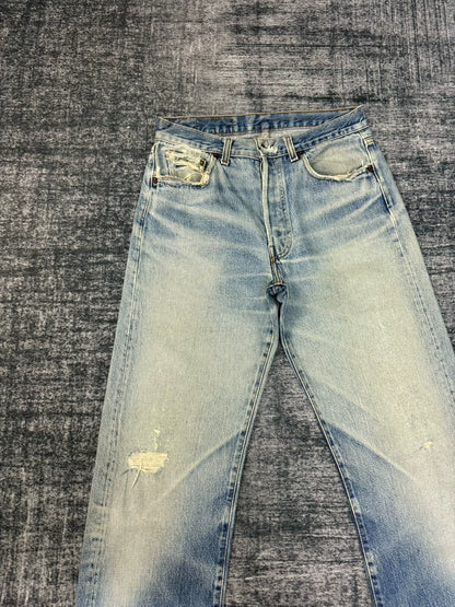 Vintage Levi's 501 80s Washed Blue Jeans
