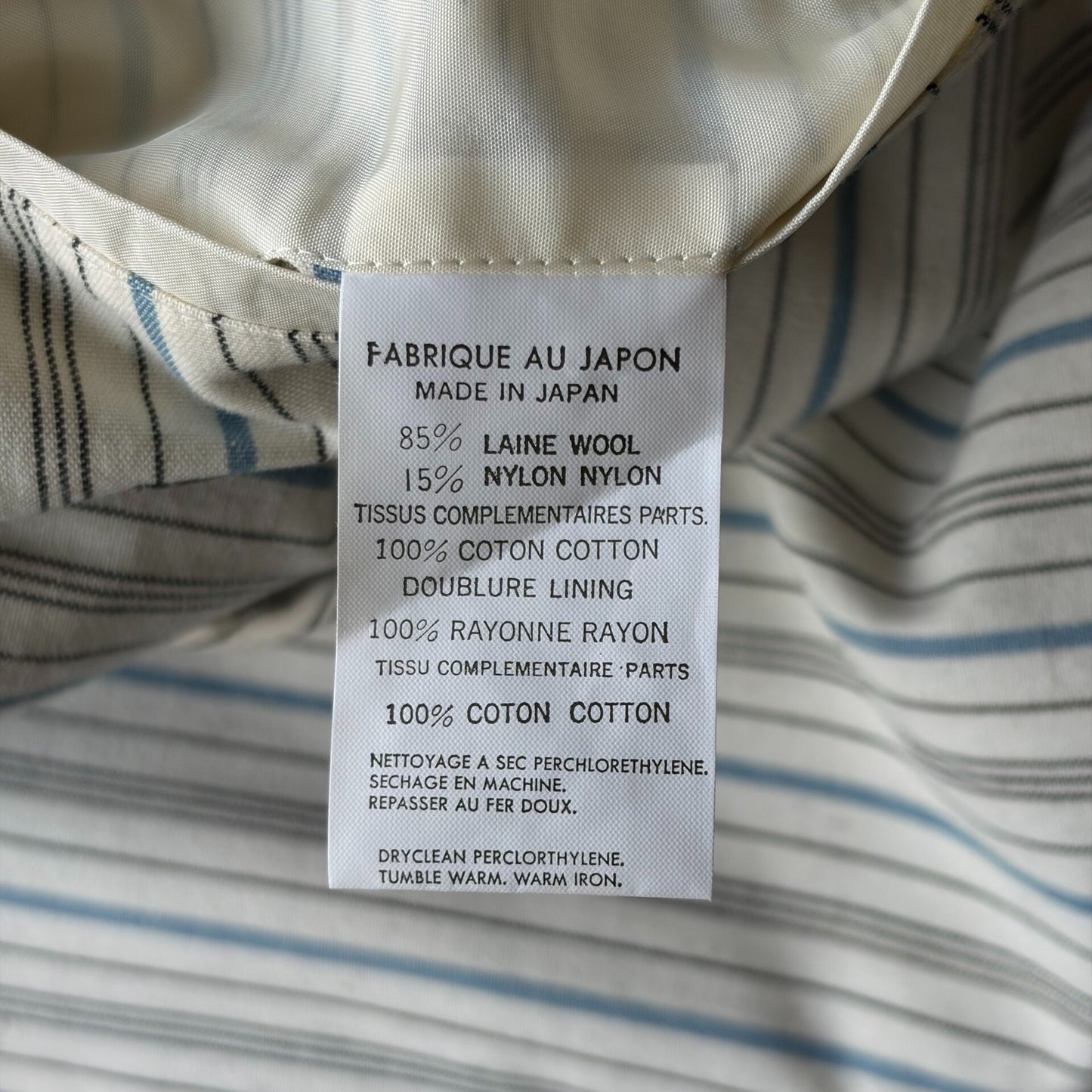 Yohji Yamamoto 93ss White Stripe Suit