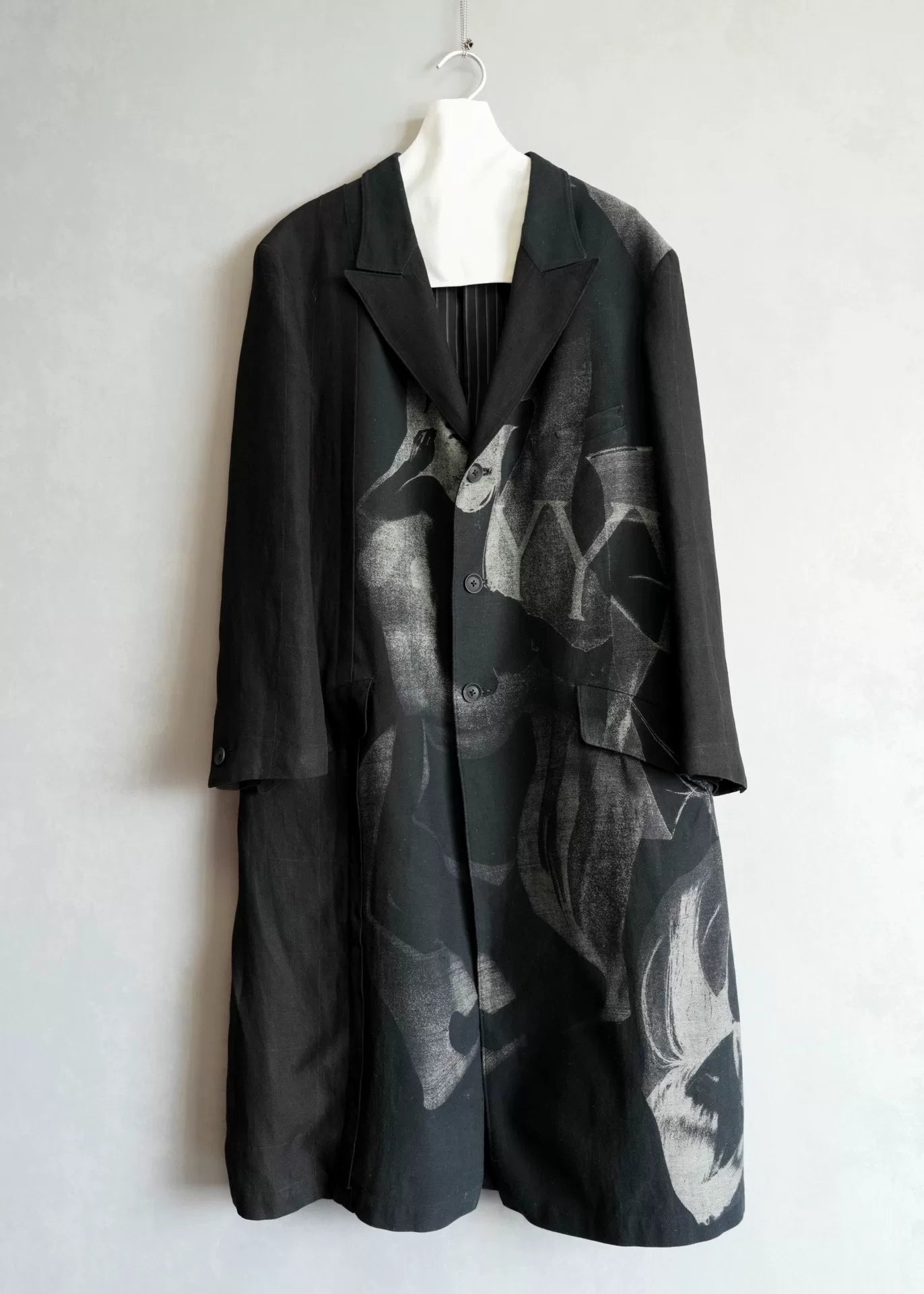 Yohji Yamamoto Linen Pattern Coat 23SS