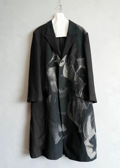 Yohji Yamamoto Linen Pattern Coat 23SS