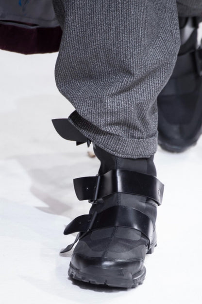 Yohji Yamamoto 17AW Leather Buckle Zip Boots