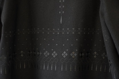 Yohji Yamamoto Black Embroidered Wool Jacket