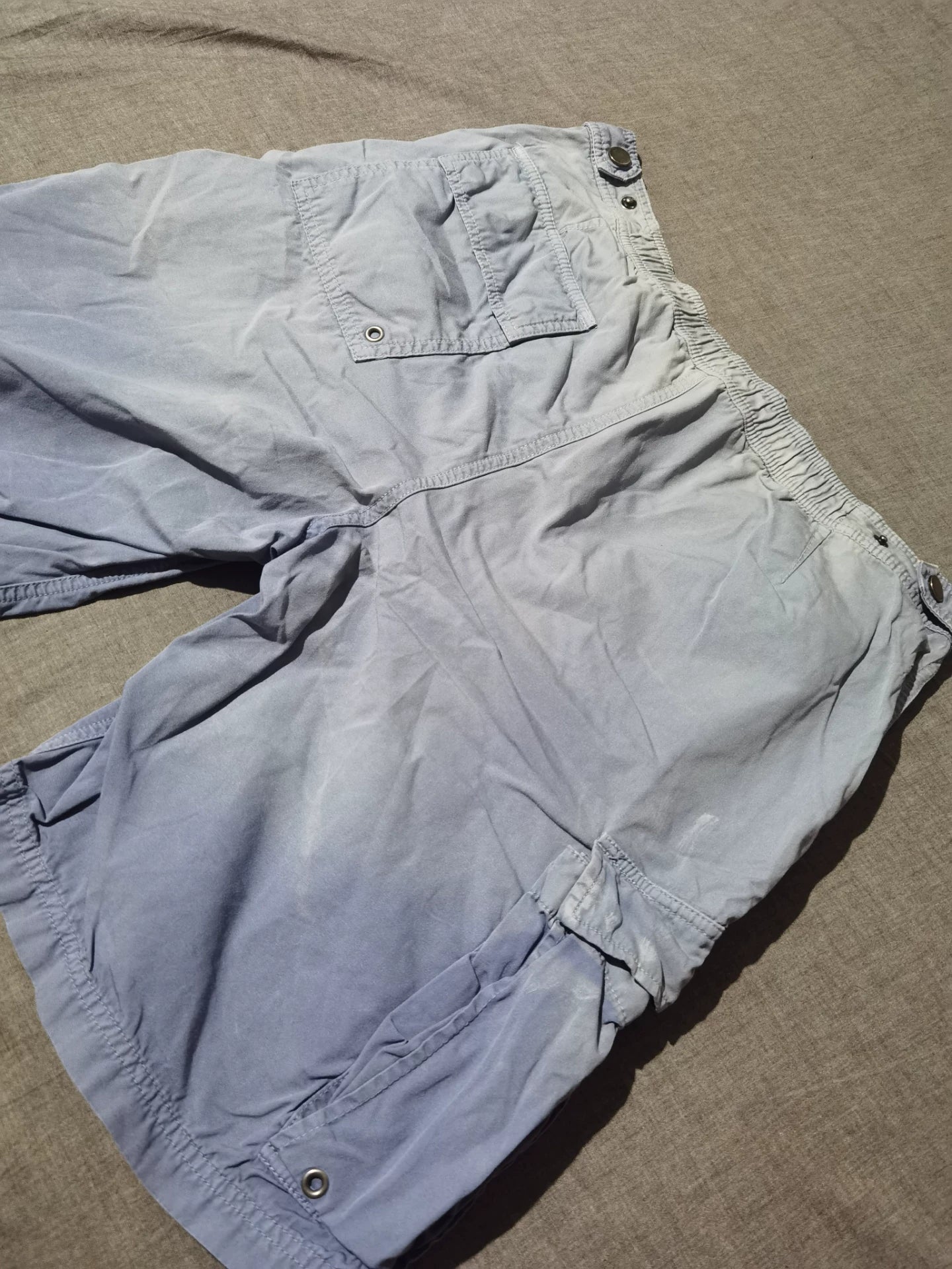 RRL Vintage Blue Dye Distressed Shorts