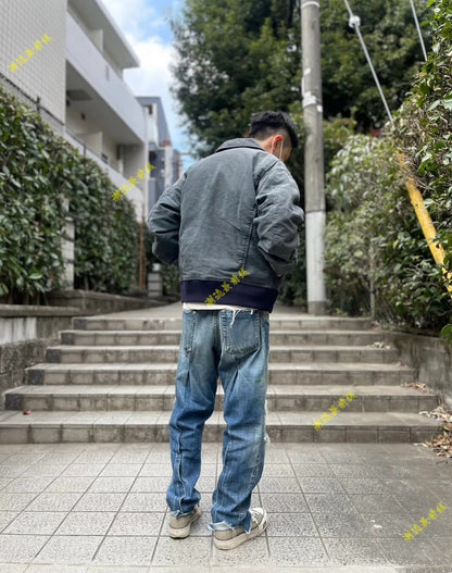 visvim airman-2 jacket in navy blue