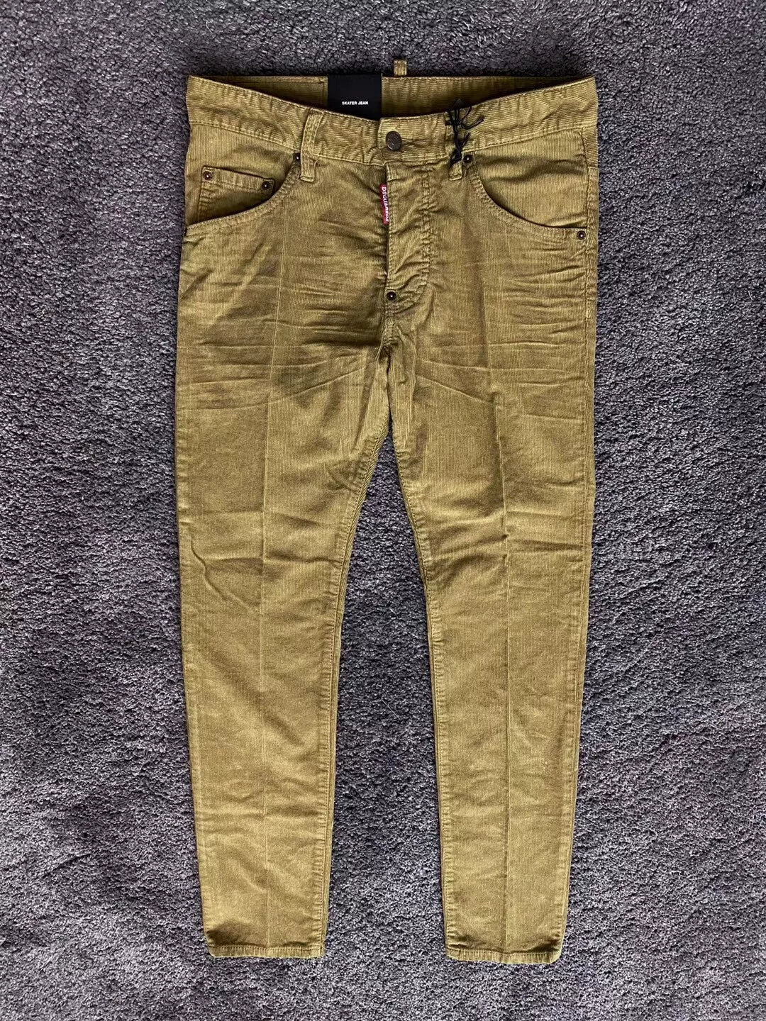 dsquared2 khaki green corduroy skater pants