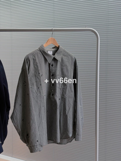 VISVIM 1910 P.O. Chambray Paint Splatter Shirt