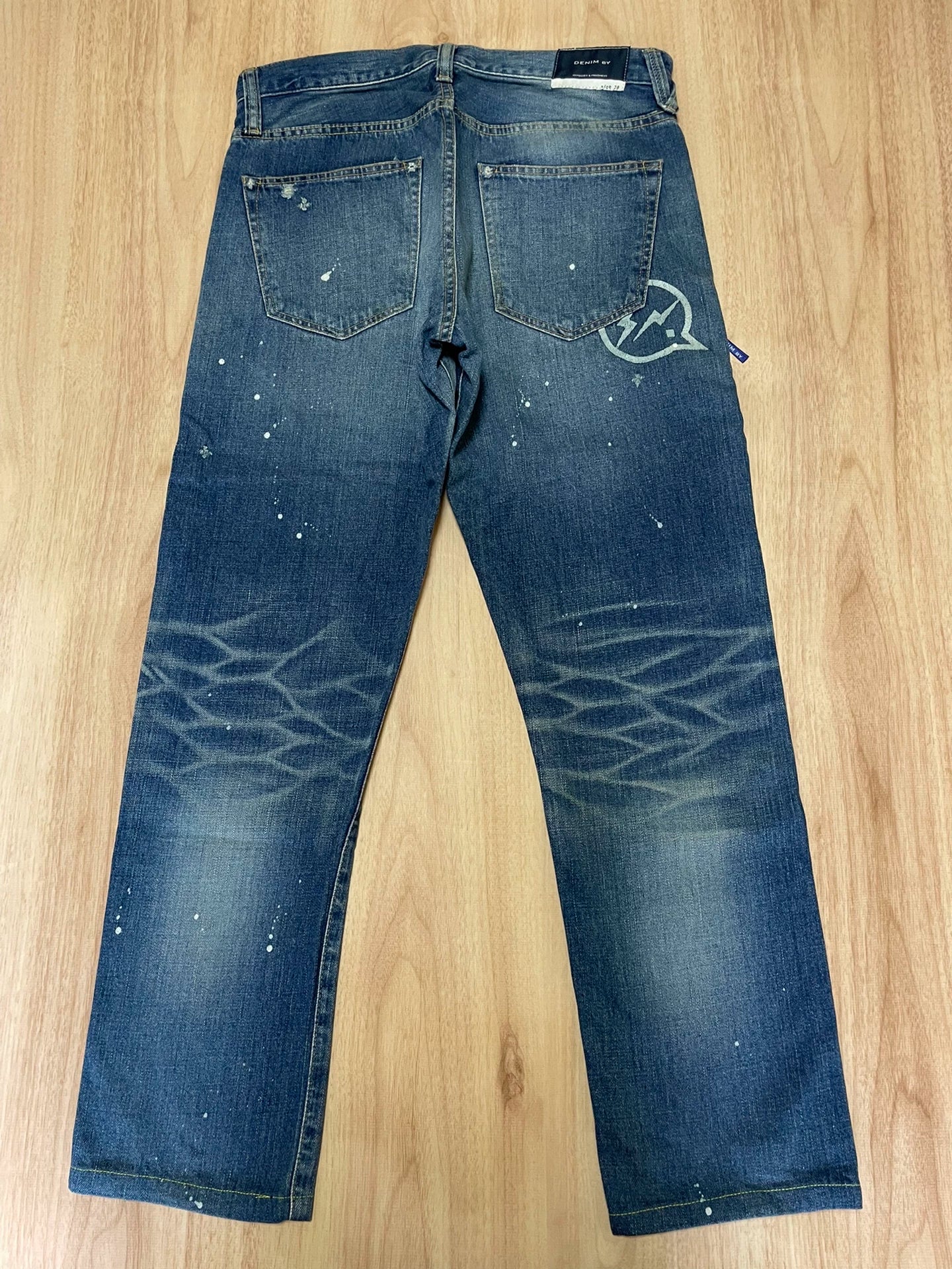 Vanquish Fragment Washed Distressed Jeans