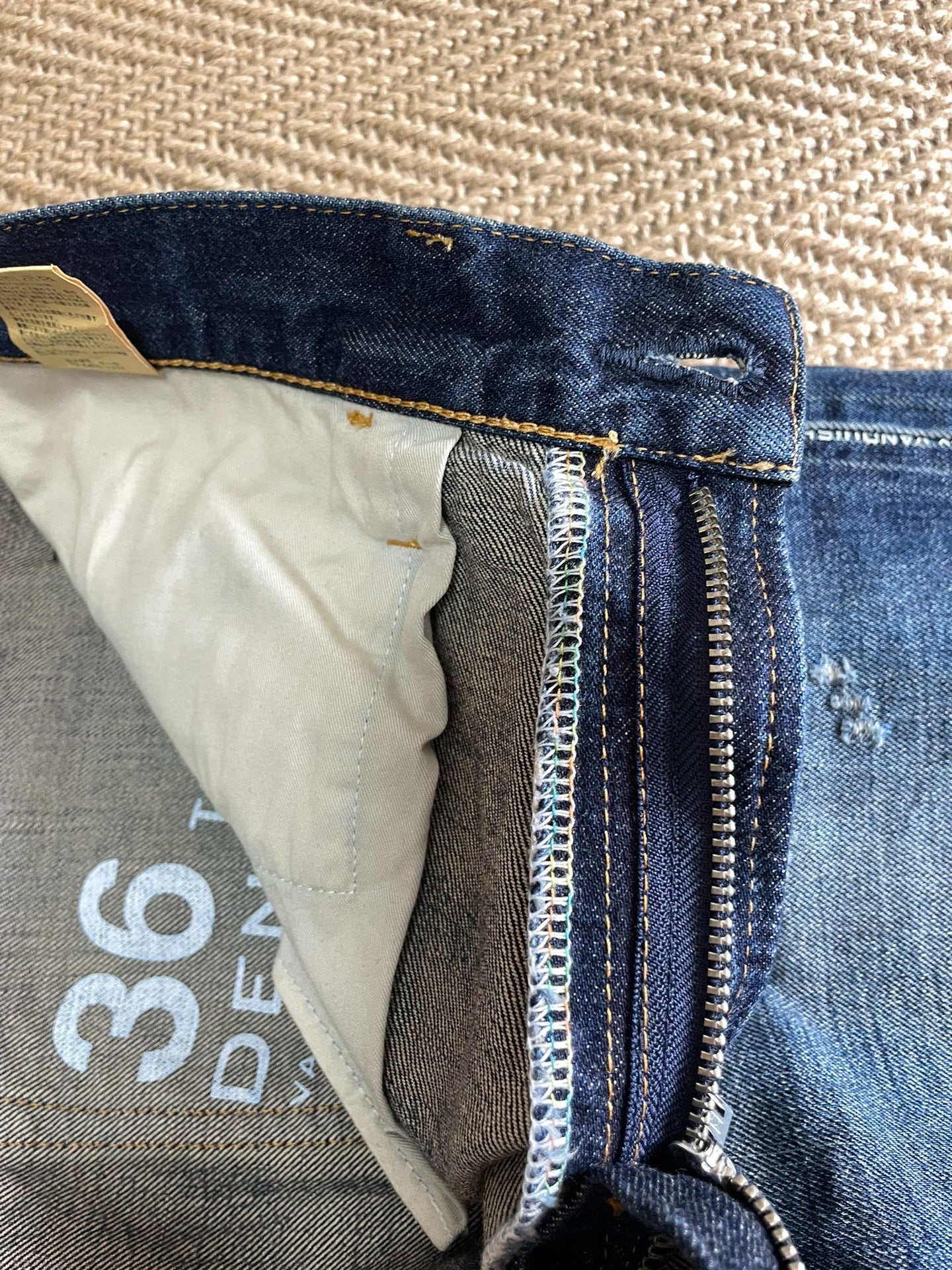Vanquish & Fragment Lightning Cropped Washed Jeans