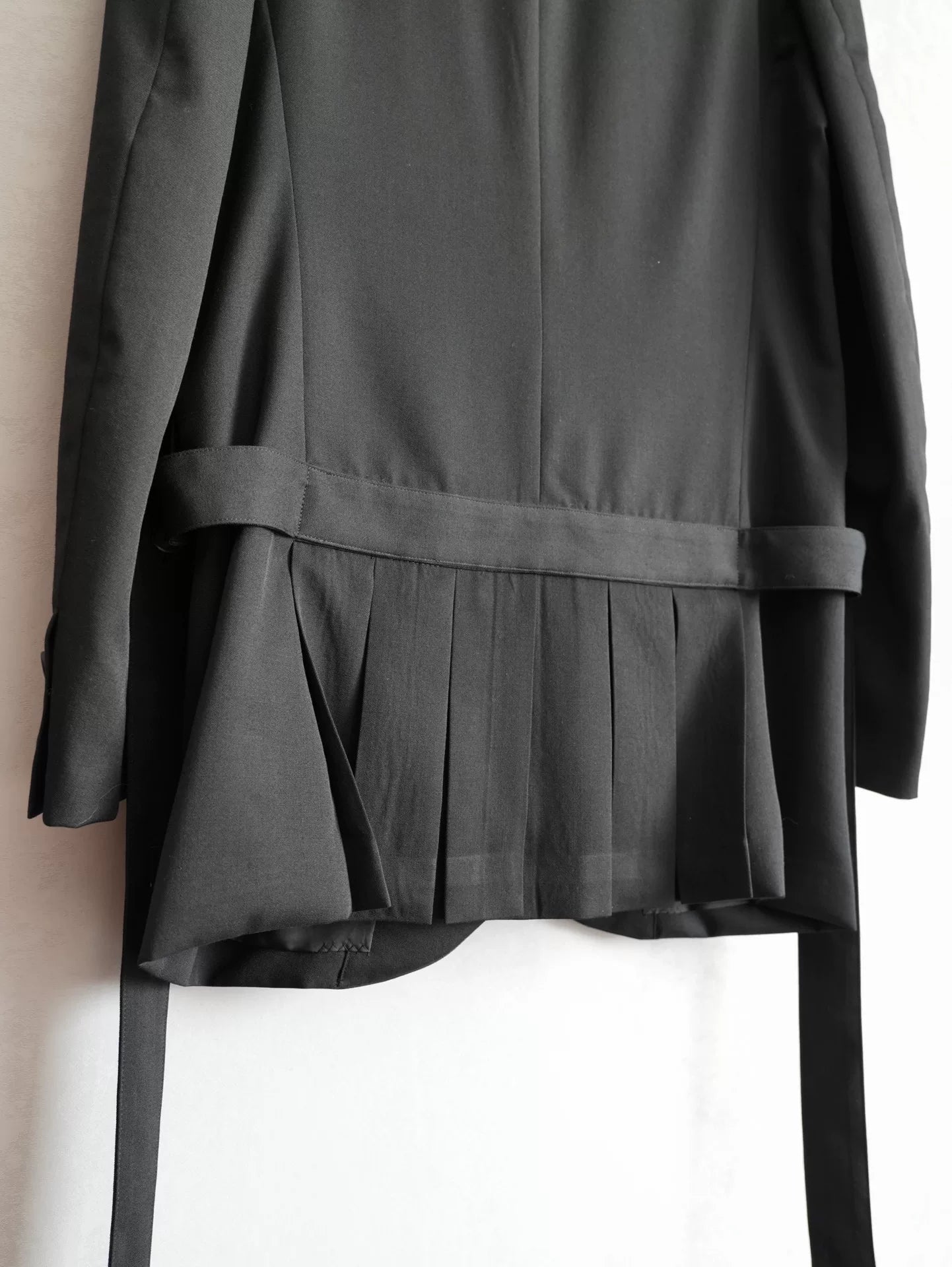 Yohji Yamamoto Pleated Wool Coat