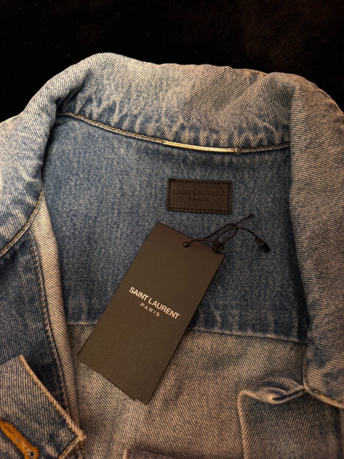 SAINT LAURENT Light Blue Denim Jacket