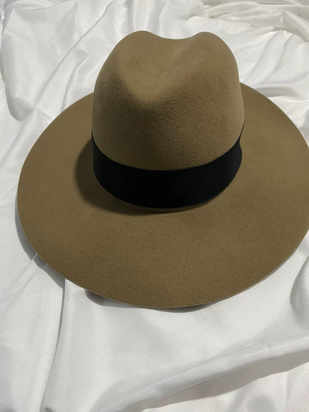 Saint Laurent Wide-Brim Rabbit Fur Hat