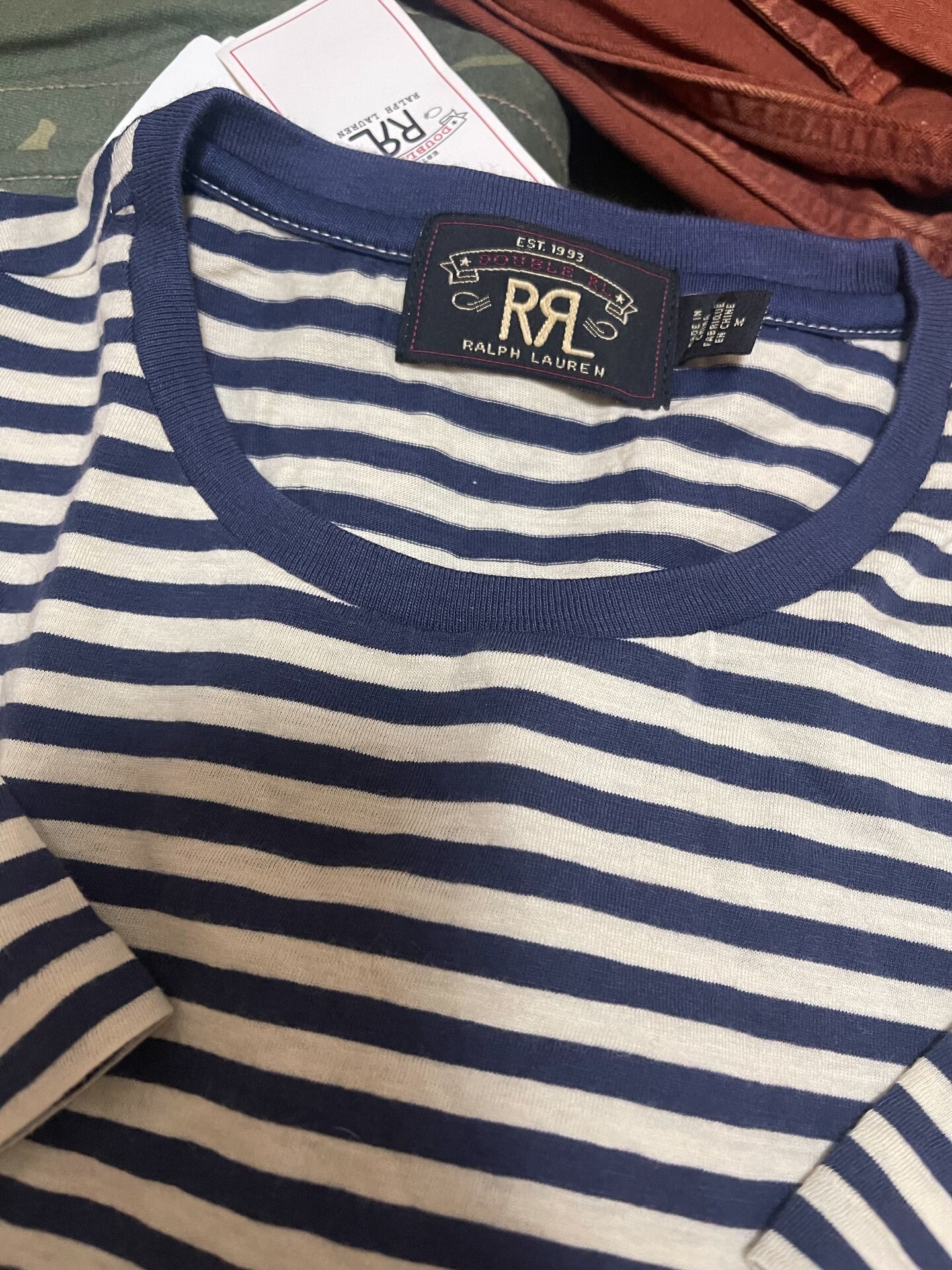 RRL Double RL Striped Tee