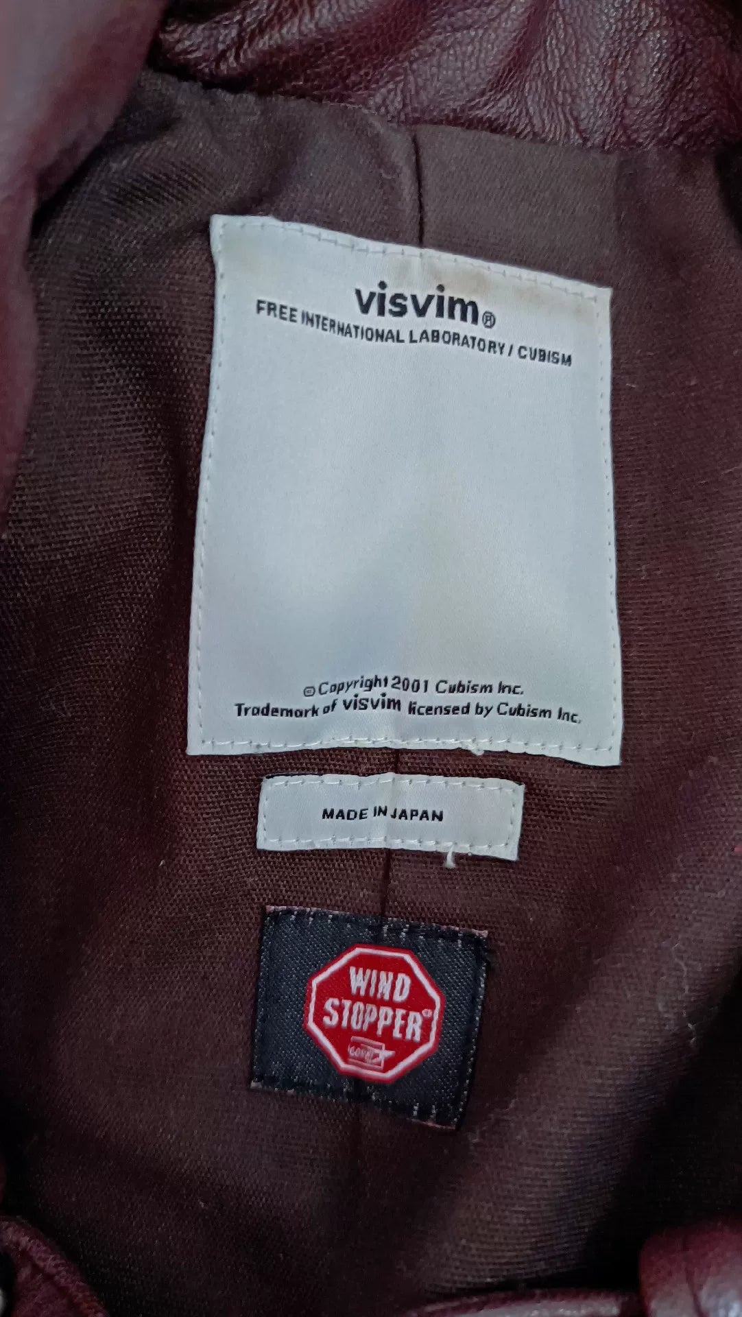 VISVIM Burgundy A2 Pilot Leather Jacket M