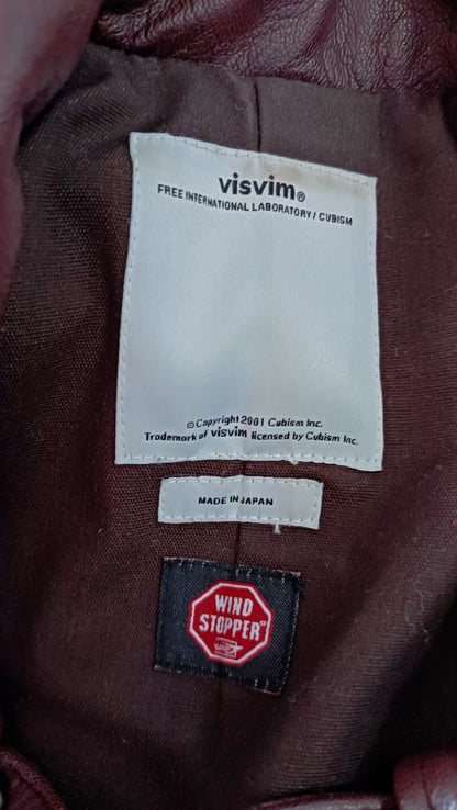 VISVIM Burgundy A2 Pilot Leather Jacket M