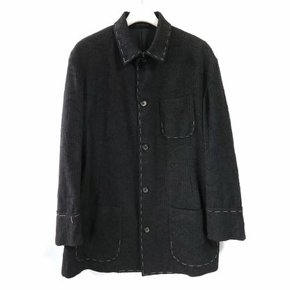 Yohji Yamamoto 1998 Floral Vine Topstitch Coat