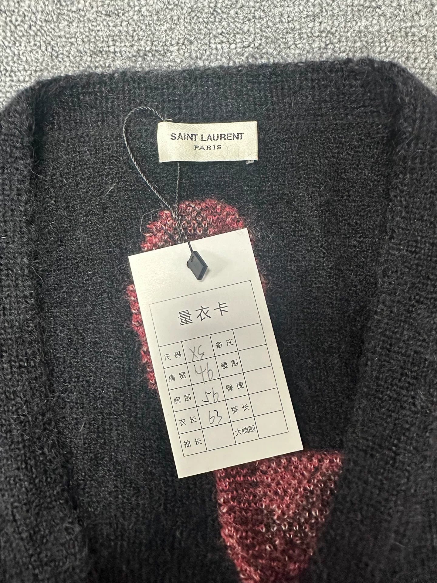 Saint Laurent Black Flamingo Cardigan