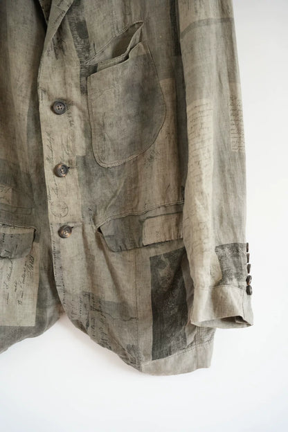 ziggy chen linen suit jacket