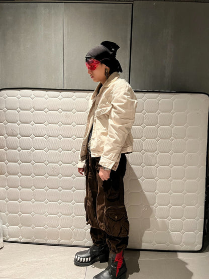 helmut lang 1998 lamb wool denim jacket