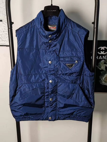 Prada Metallic Triangle Cotton Vest