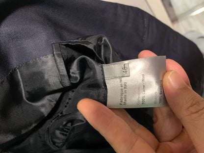 Dior Homme Wool Suit Jacket in Navy Blue